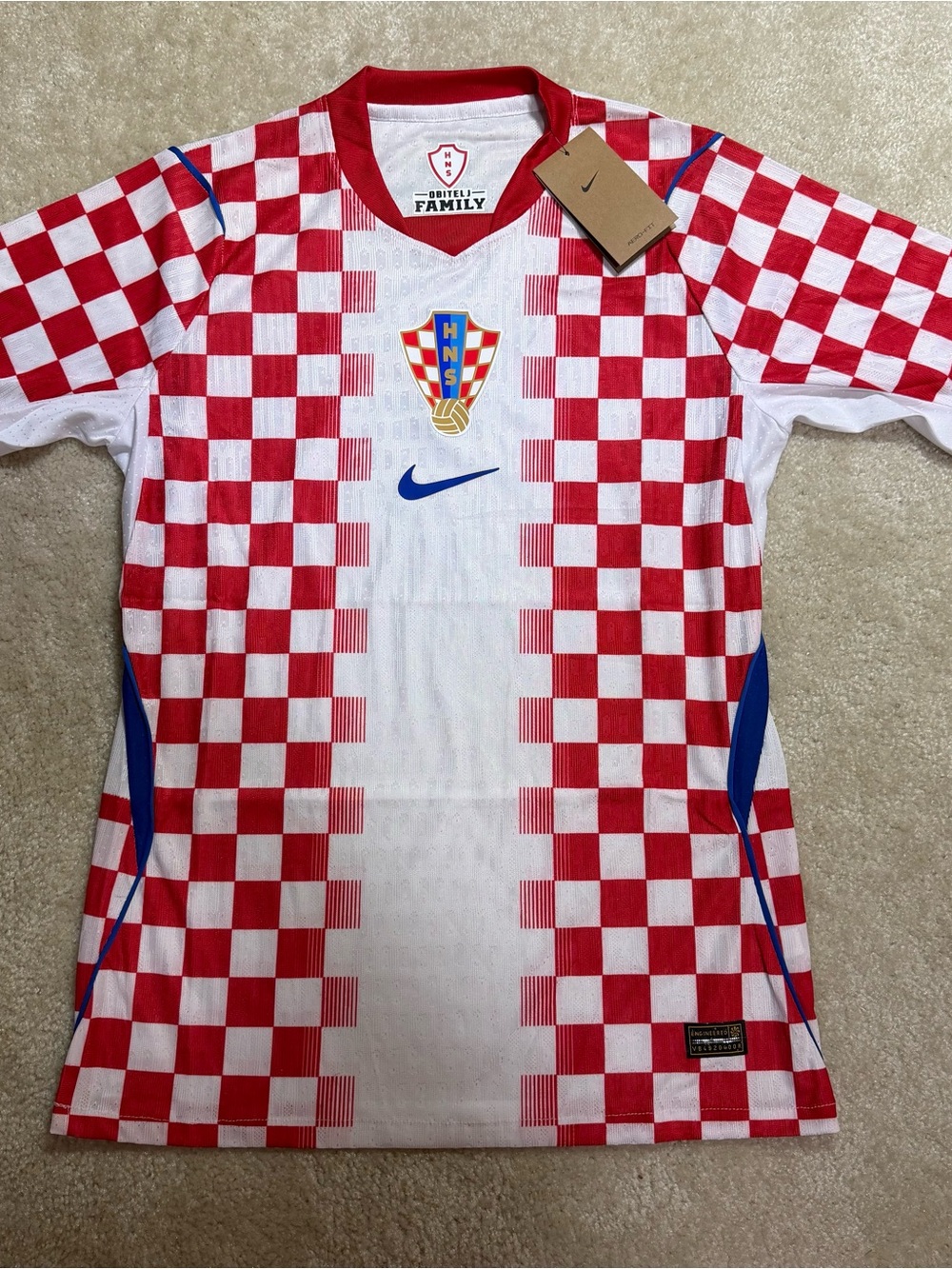 Nike Red & White Croatia Jersey (Large)
